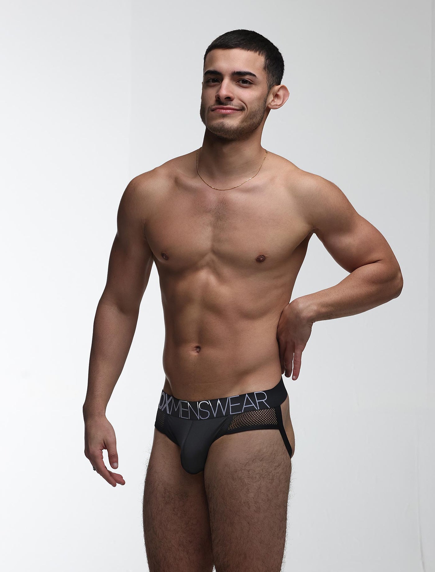 Totally Transparent Varsity Mesh Jockstrap - Direct Black