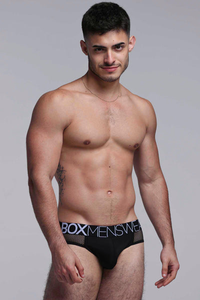 Totally Transparent Varsity Mesh Jockstrap - Direct Black