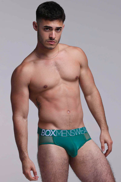 Totally Transparent Varsity Mesh Jockstrap - Evergreen