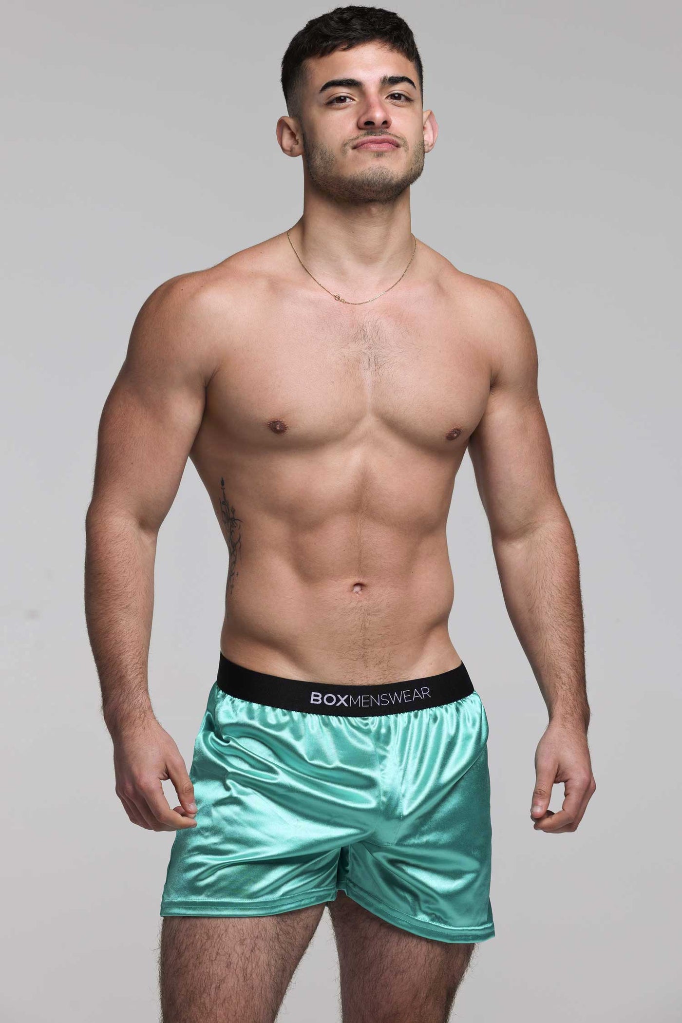Silk Decline Boxer Shorts - Glorious Green
