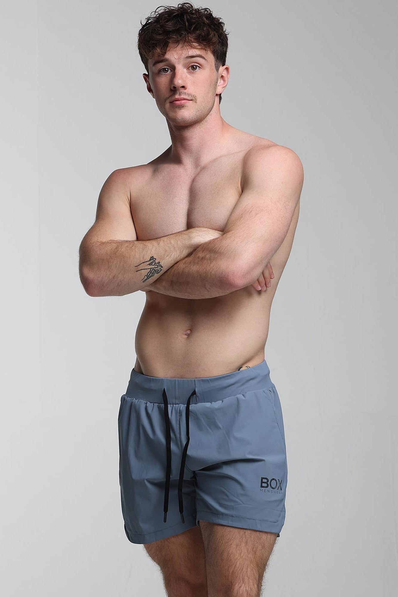 Mens Double Layer Sports Shorts - Charcoal - boxmenswear - {{variant_title}}
