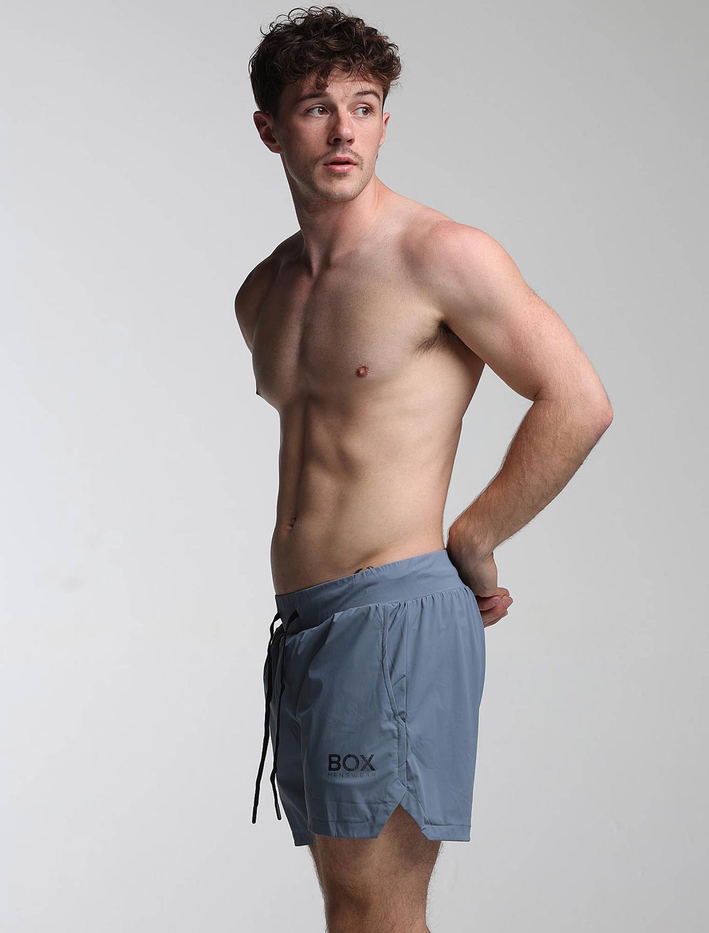 Mens Double Layer Sports Shorts - Charcoal