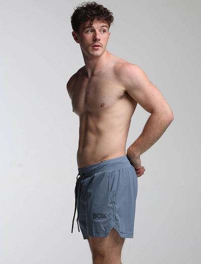 Mens Double Layer Sports Shorts - Charcoal