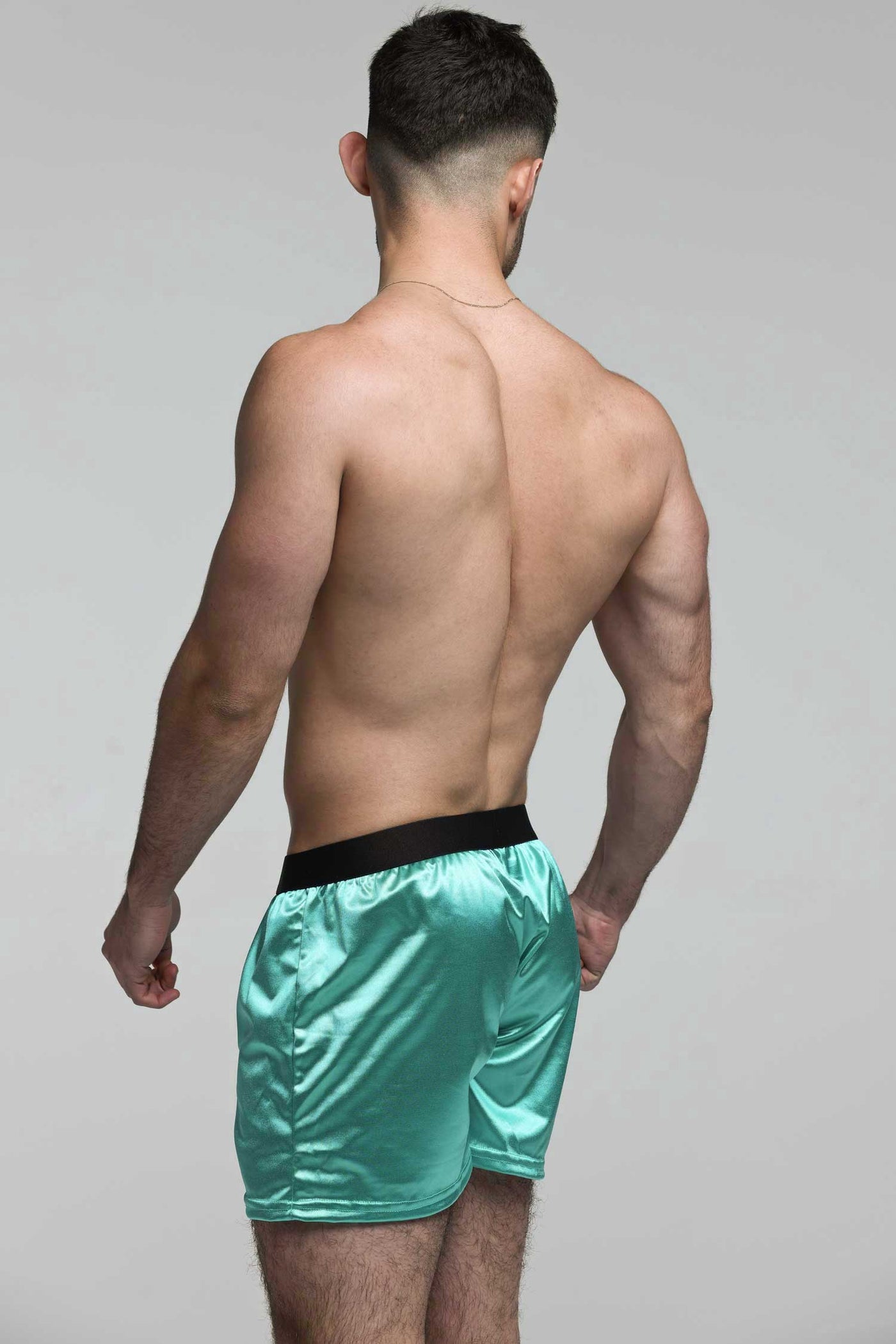 Silk Decline Boxer Shorts - Glorious Green