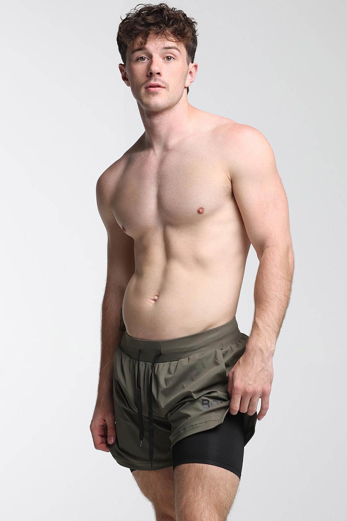 Mens Double Layer Sports Shorts - Green - boxmenswear - {{variant_title}}