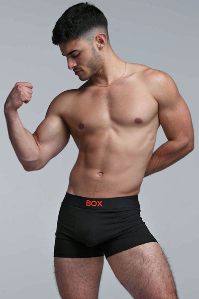 Colour Pop Boxers - Black & Orange