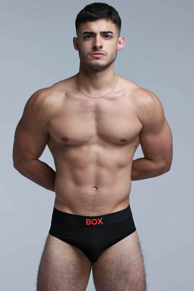 Colour Pop Briefs - Black & Orange