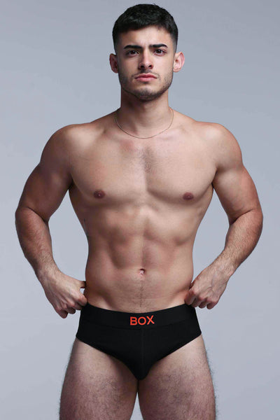 Colour Pop Briefs - Black & Orange