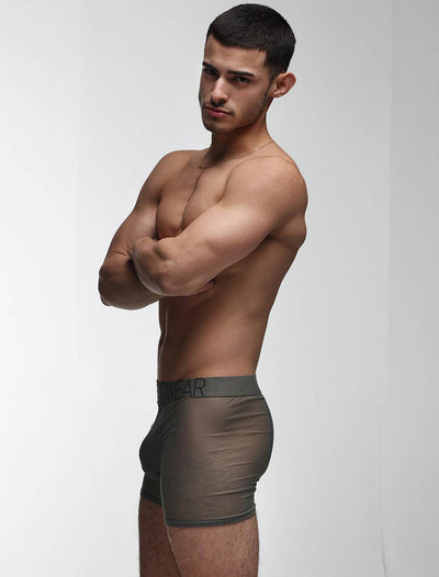 All Over Mesh Boxers - Grey Steel