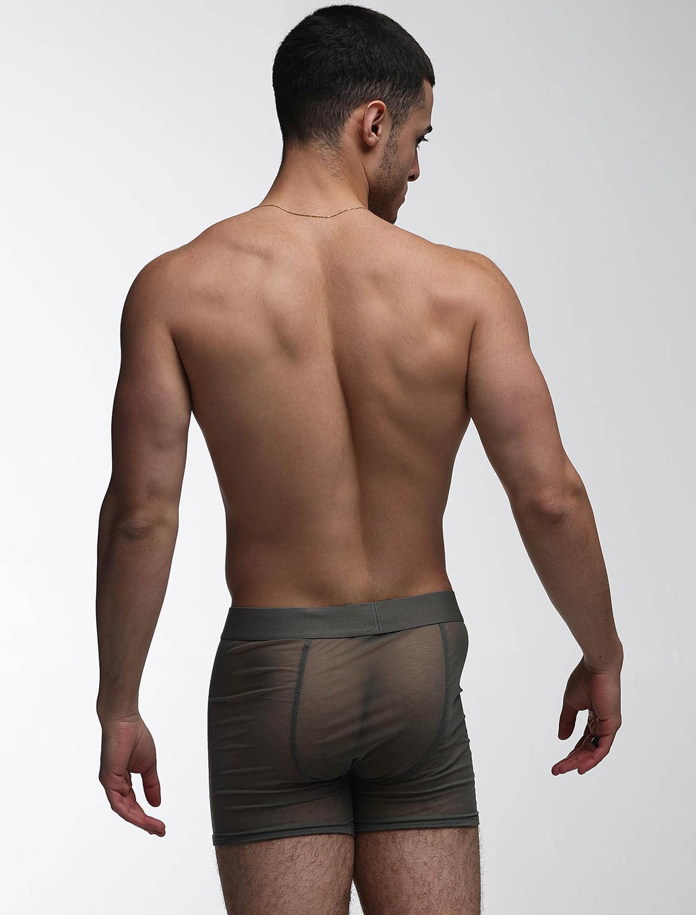 All Over Mesh Boxers - Grey Steel