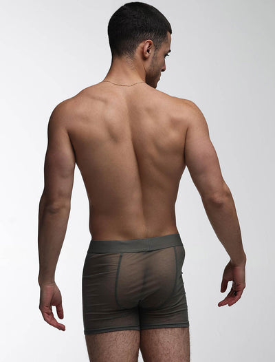 All Over Mesh Boxers - Grey Steel