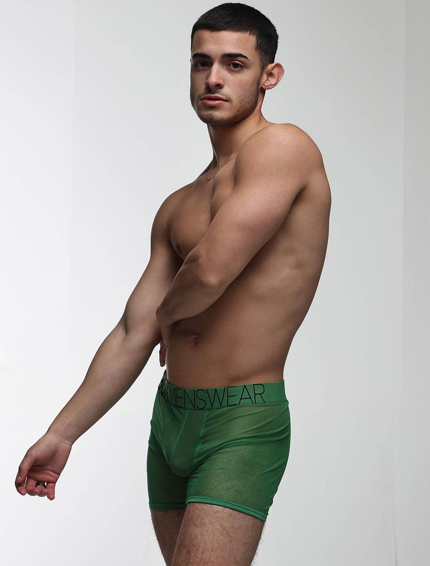 All Over Mesh Boxers - Pine Green