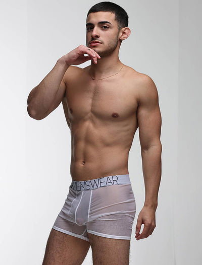 All Over Mesh Boxers - White