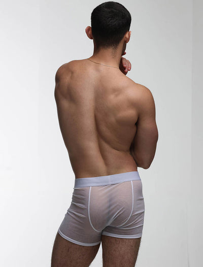 All Over Mesh Boxers - White