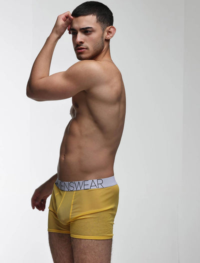 All Over Mesh Boxers - Mellow Yellow