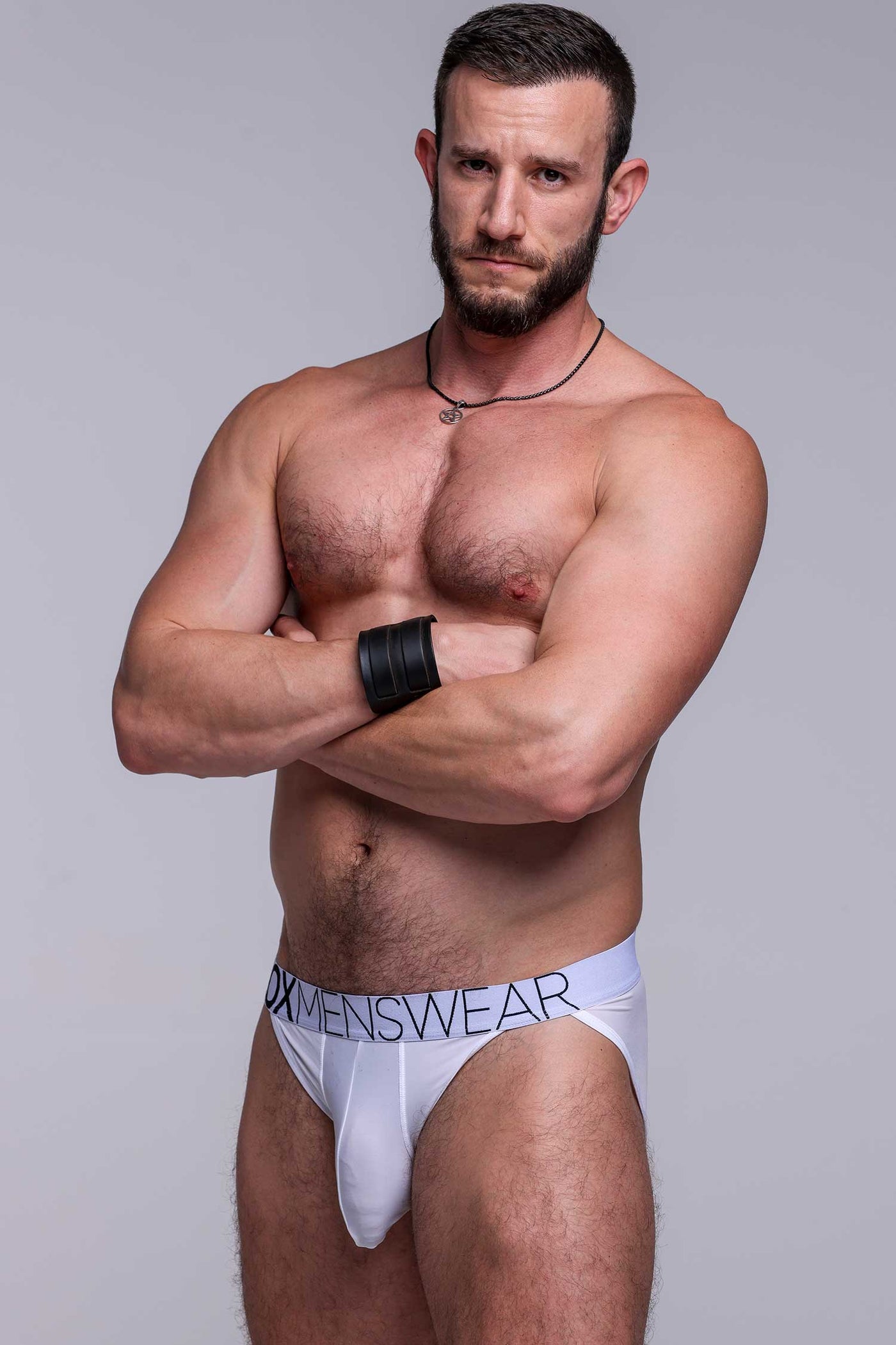 Mens Tanga Briefs: Defined Crotch - White