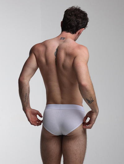 Colour Pop Briefs - White & Green