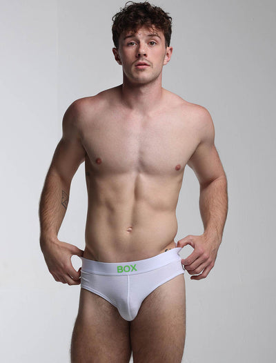 Colour Pop Briefs - White & Green
