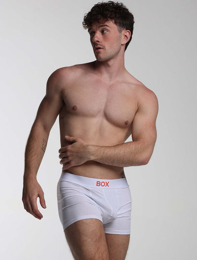 Colour Pop Boxers - White & Orange