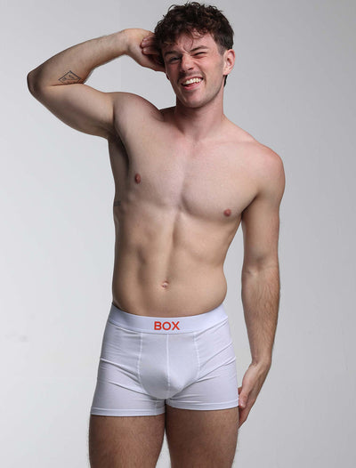 Colour Pop Boxers - White & Orange