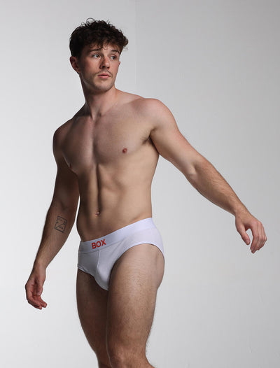 Colour Pop Briefs - White & Orange