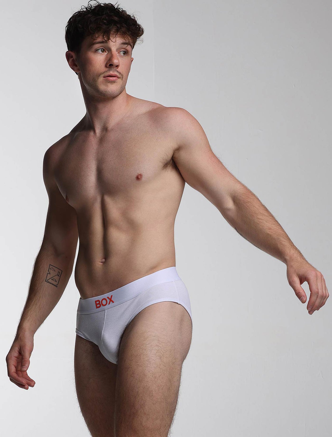 Colour Pop Briefs - White & Orange