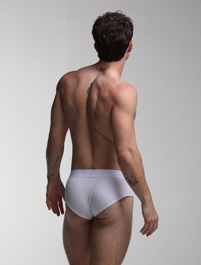 Colour Pop Briefs - White & Orange