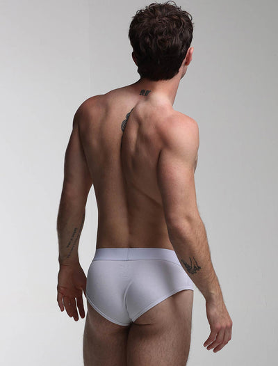 Colour Pop Briefs - White & Orange
