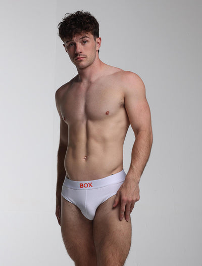 Colour Pop Briefs - White & Orange