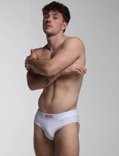 Colour Pop Briefs - White & Orange