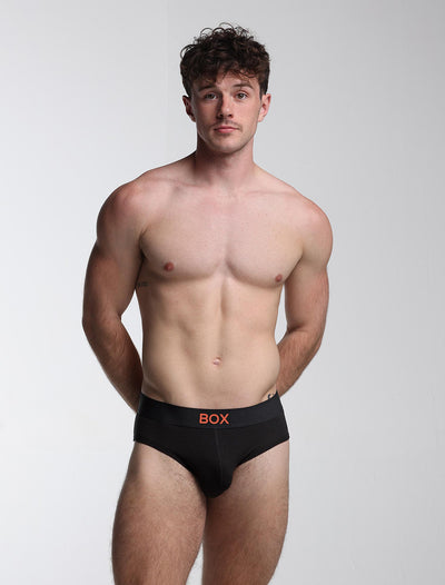Colour Pop Briefs - Black & Orange