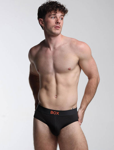 Colour Pop Briefs - Black & Orange
