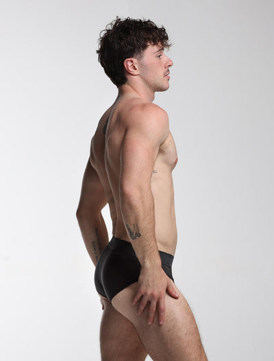 Colour Pop Briefs - Black & Orange