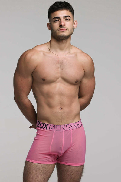 All Over Mesh Boxers - Boyfriend Pink