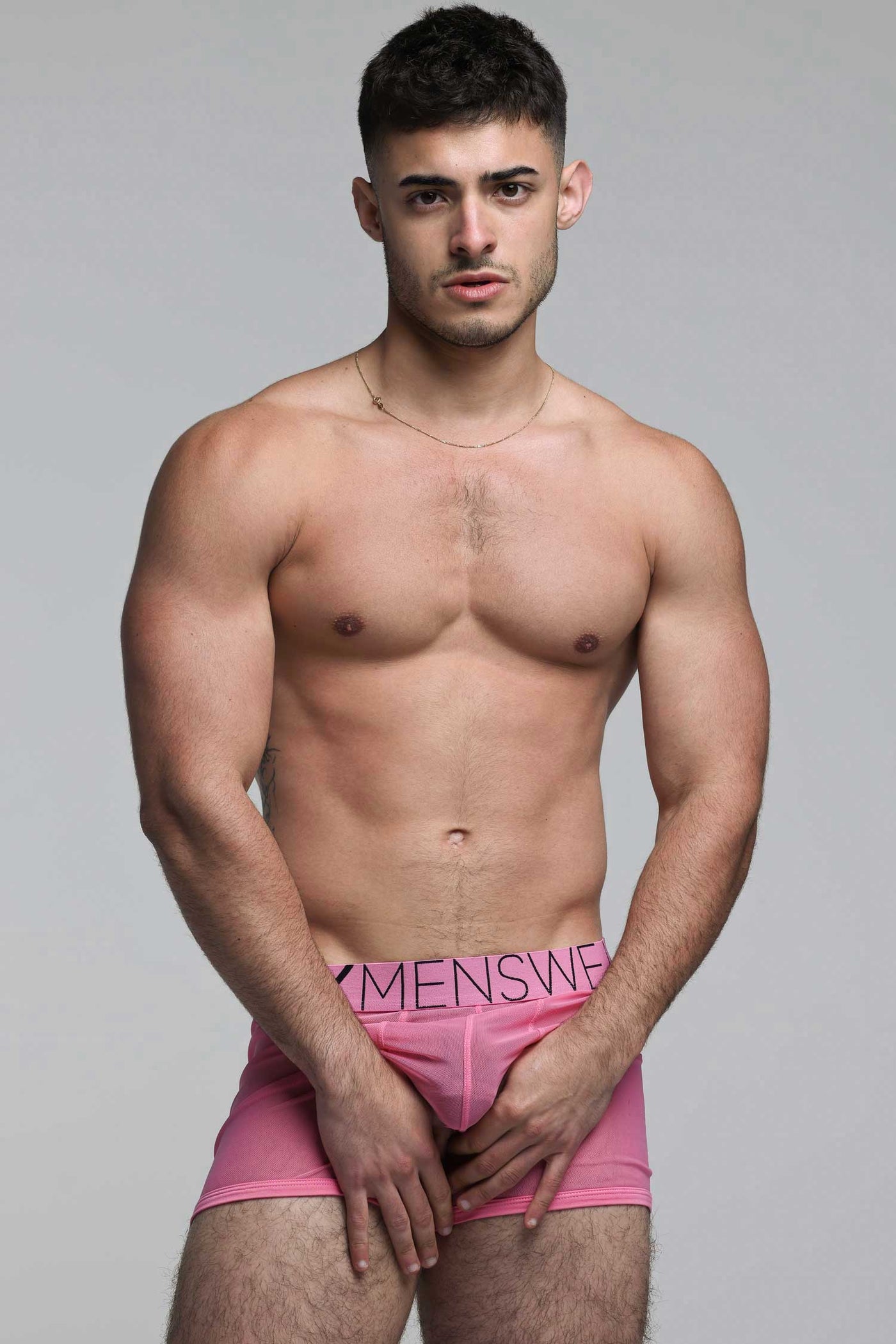 All Over Mesh Boxers - Boyfriend Pink