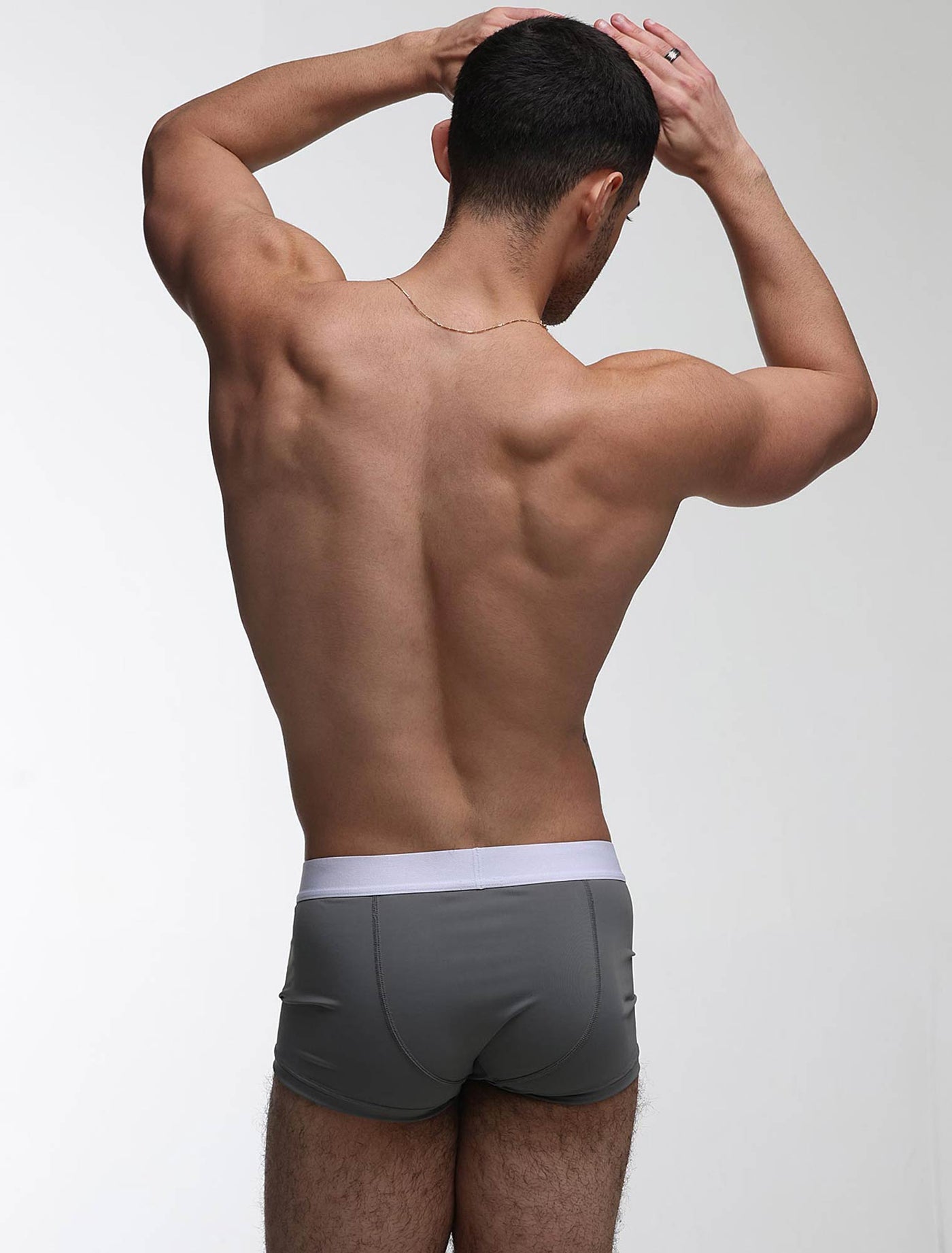 Mens Curved Mesh Boxers - Grey