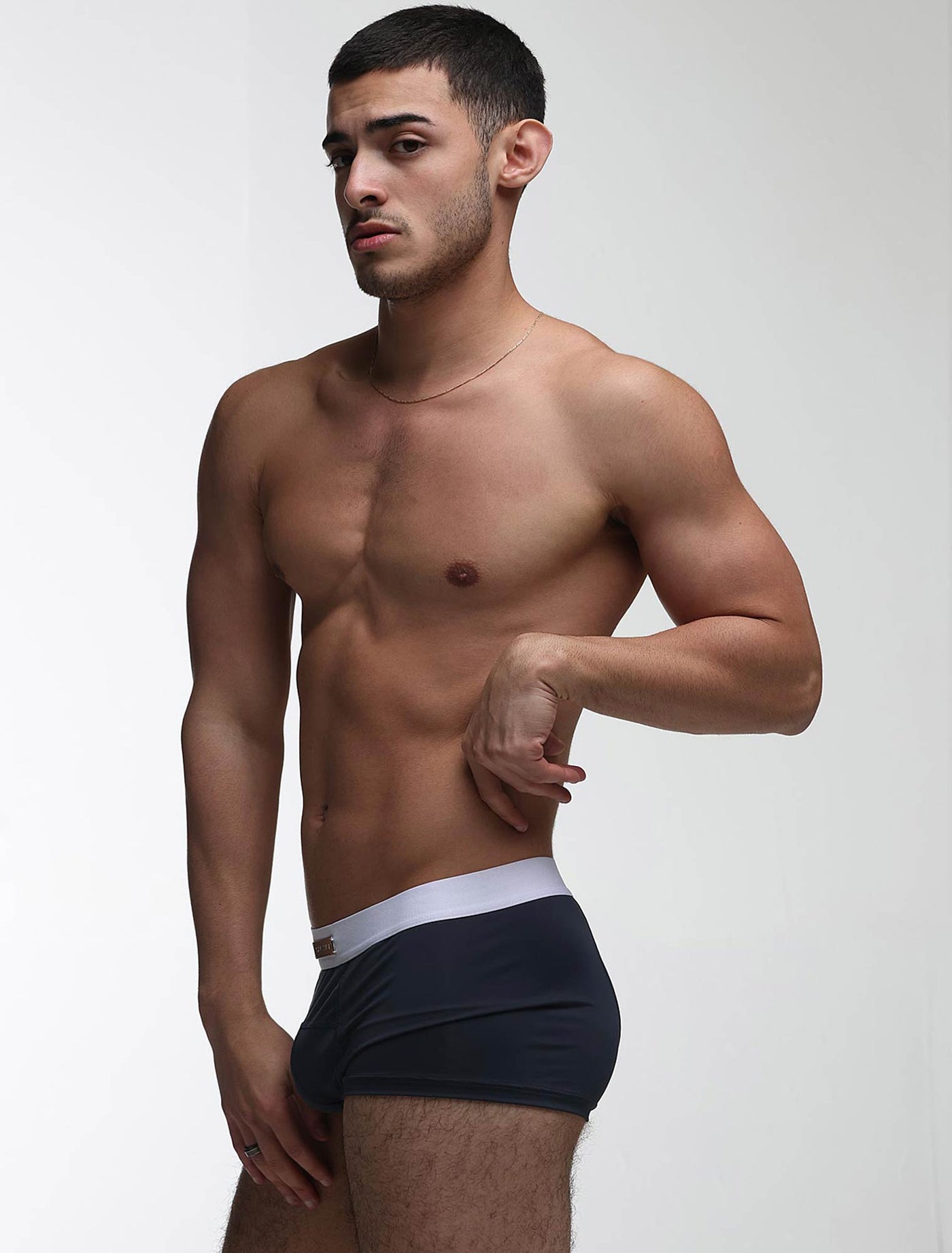 Mens Curved Mesh Boxers - Navy