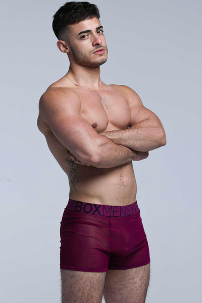 All Over Mesh Boxers - Cherry Crush
