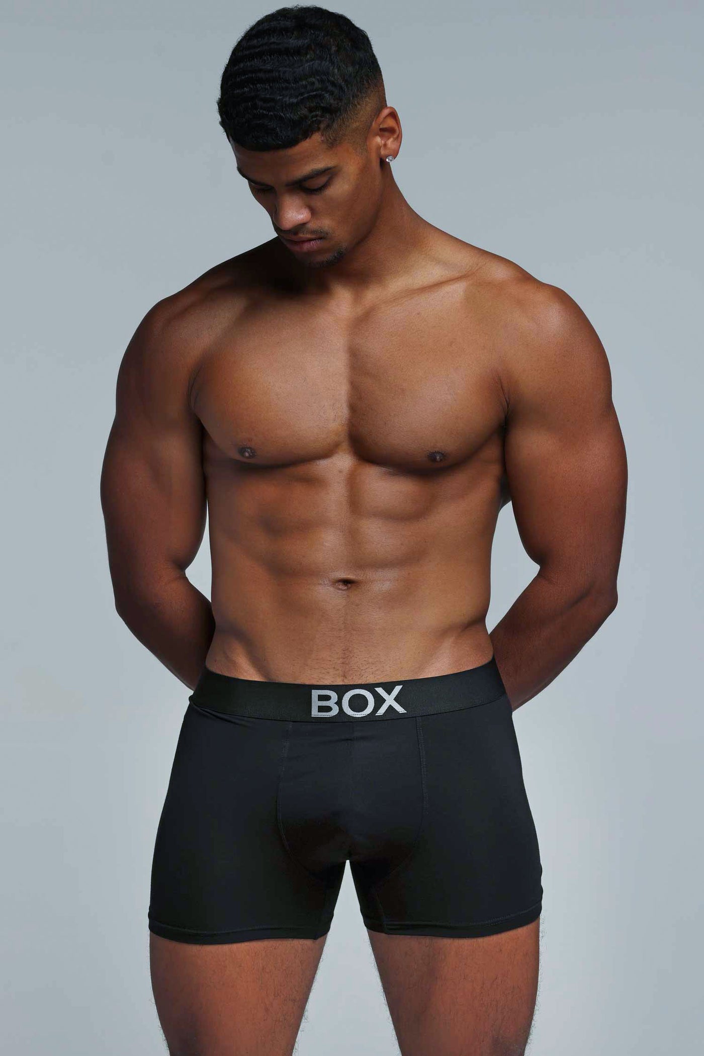 Metallic Modal Boxers - Black & Silver