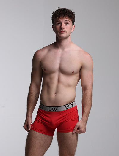 Mens Sports Boxers - Red Ignition