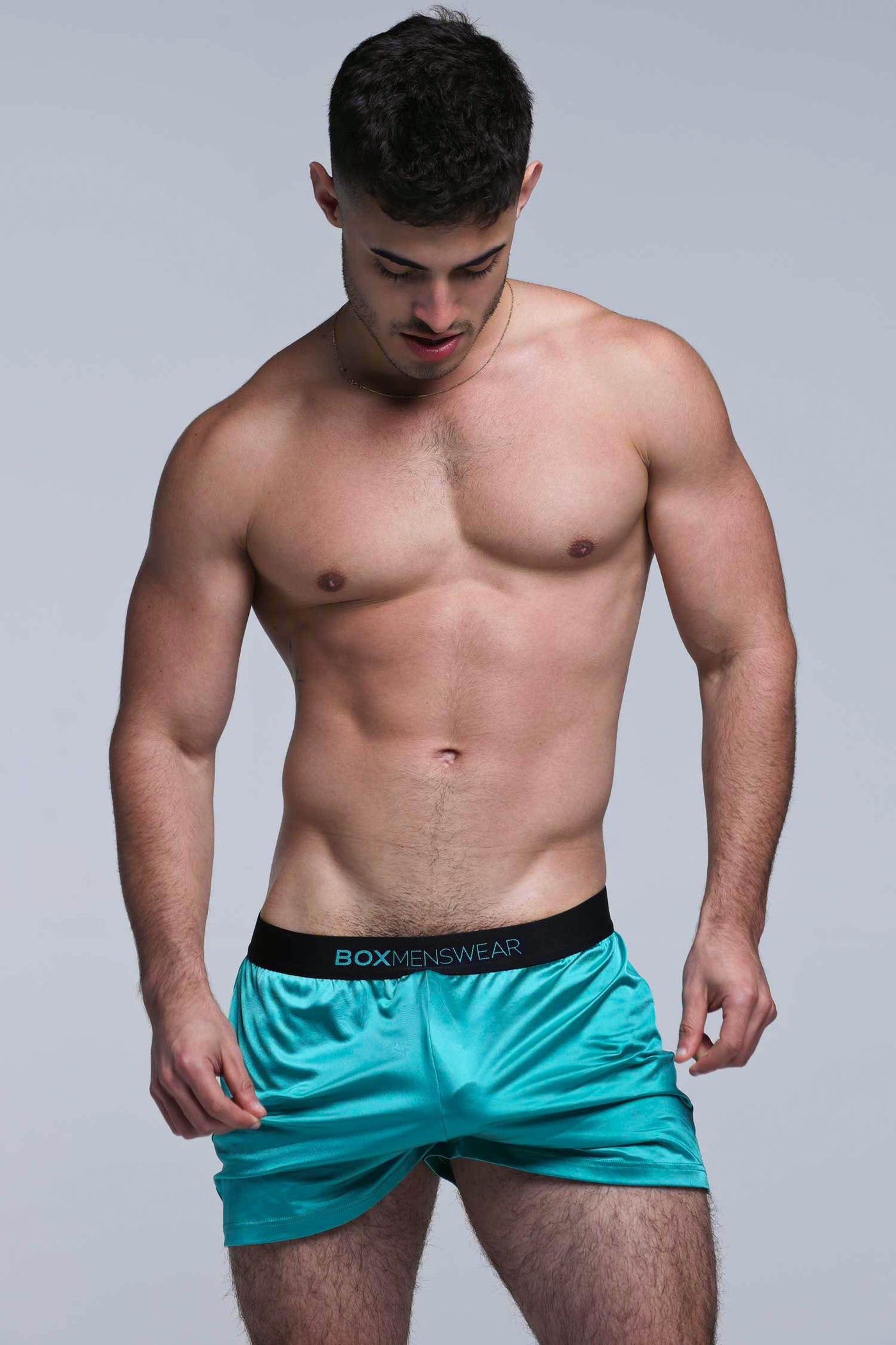 Satin Boxers - Deep Aqua