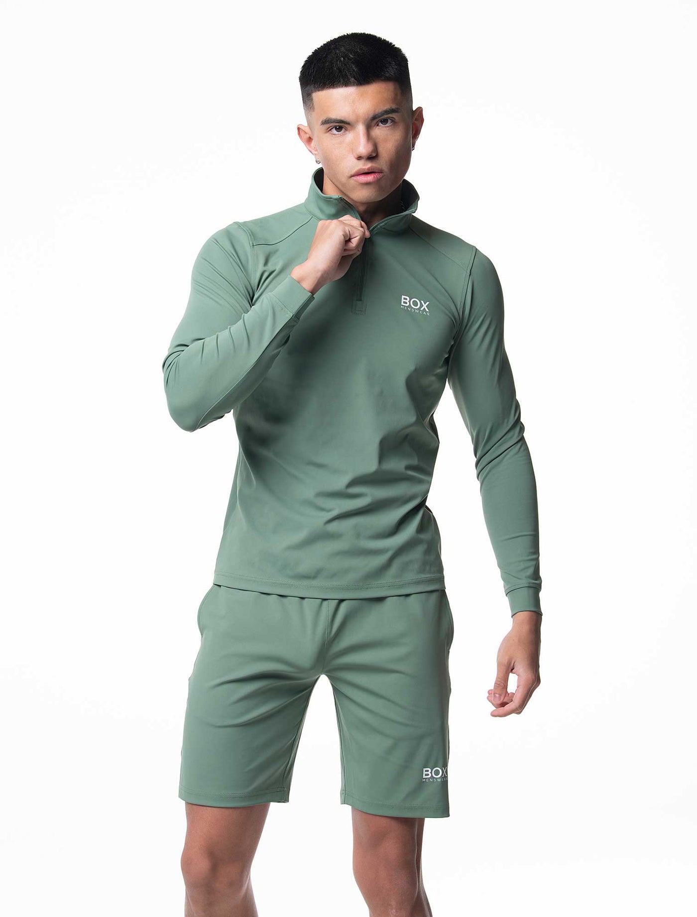 Active Panelled Sports Shorts - Green