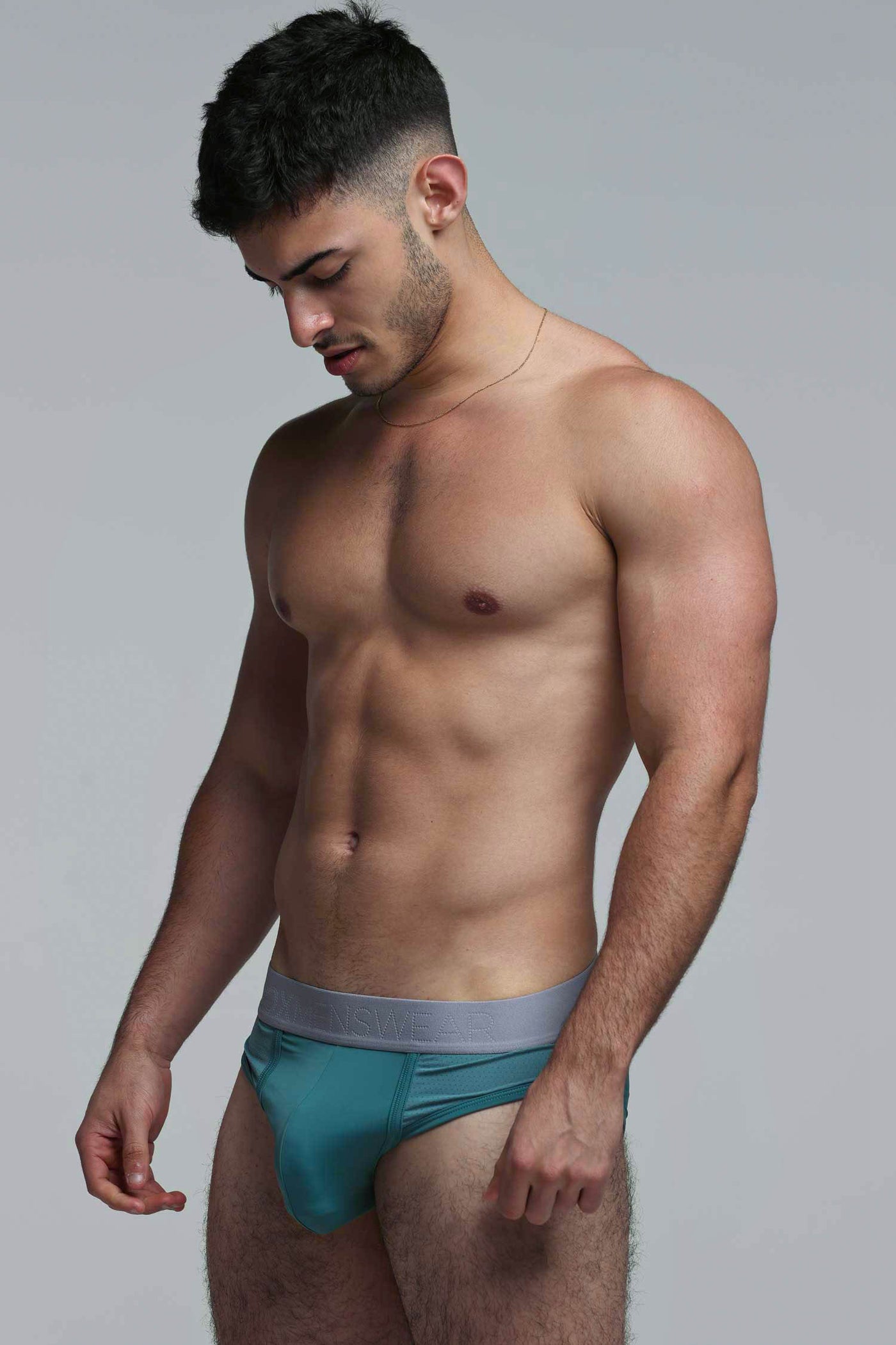 Mesh Panel Briefs - Riviera Teal
