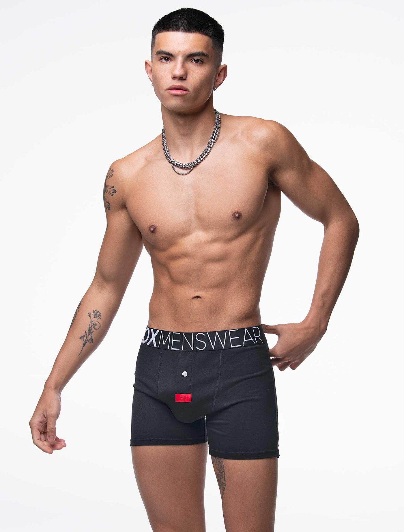 Button-up Boxers - Black Gala