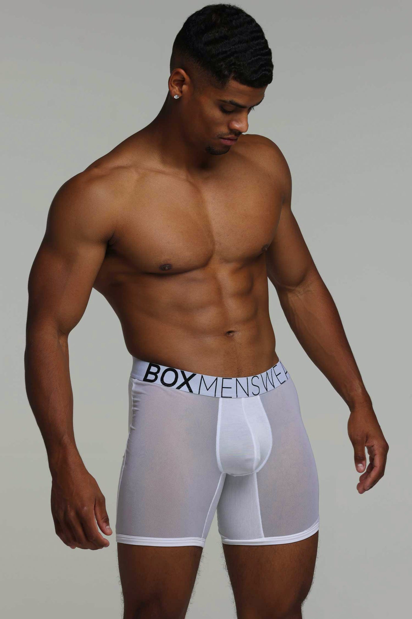 King Fit Mesh Panel - Transparent Crotch: White
