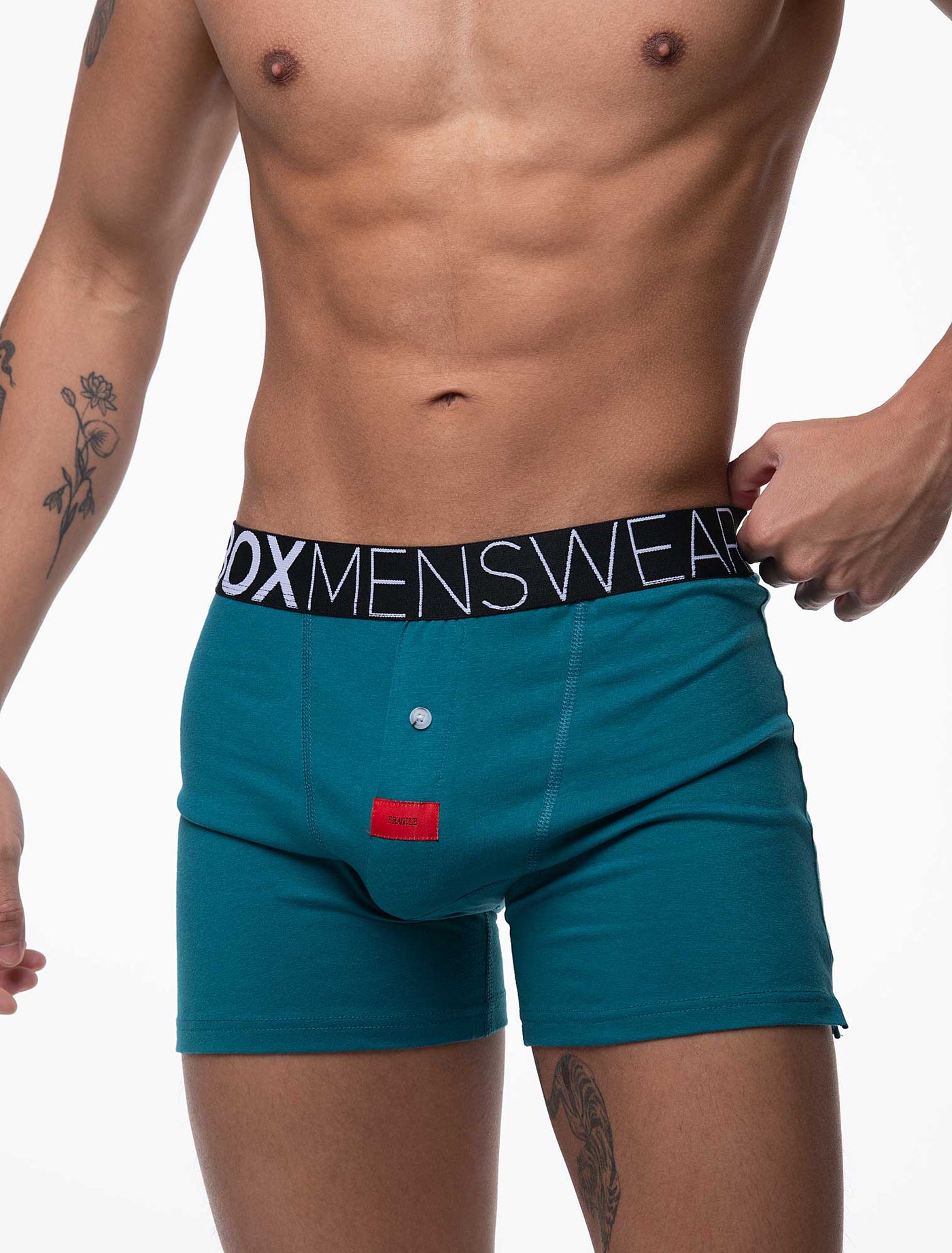 Button-up Boxers - Tease Me Teal