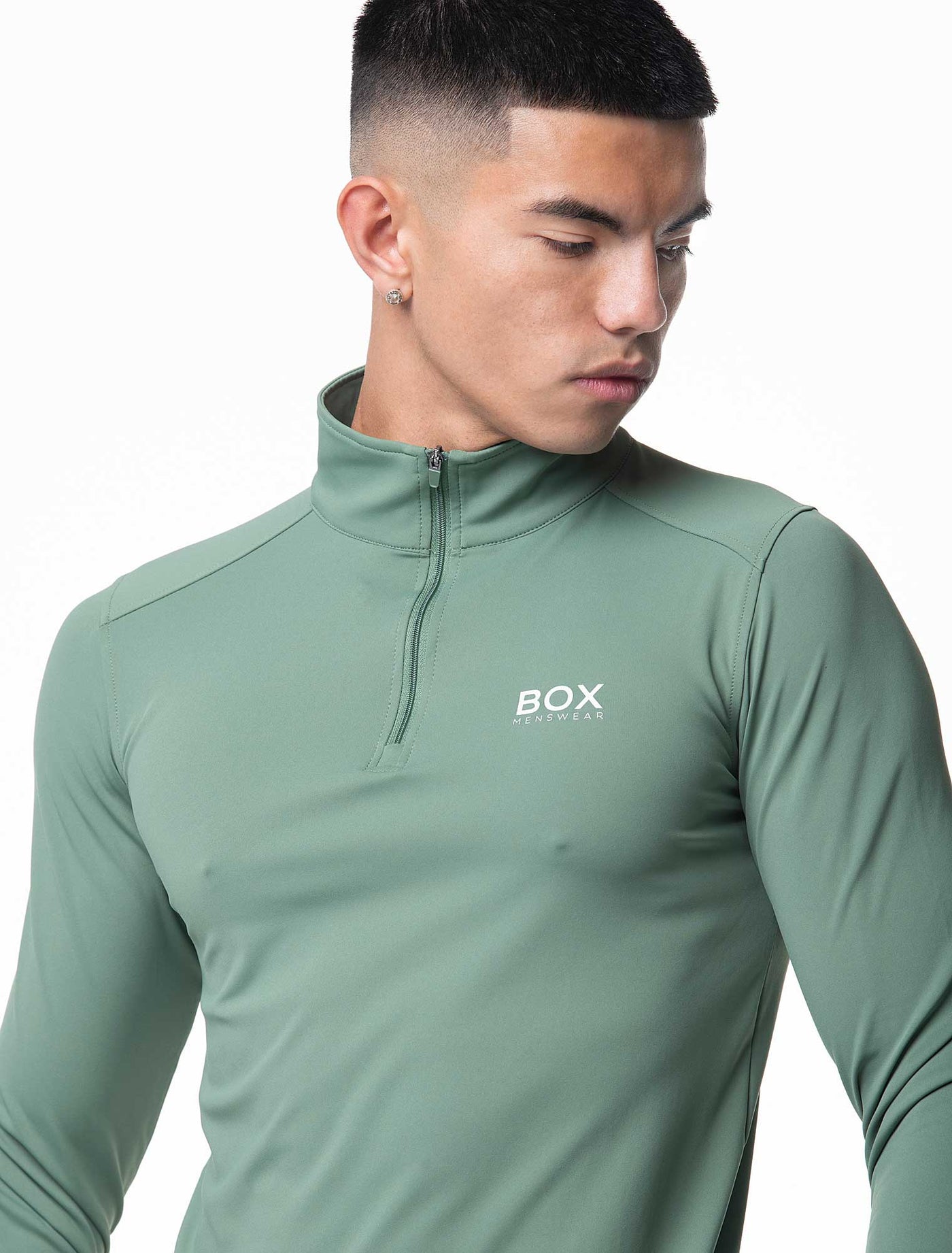 Active Panelled 1/4 Zip Jacket - Green