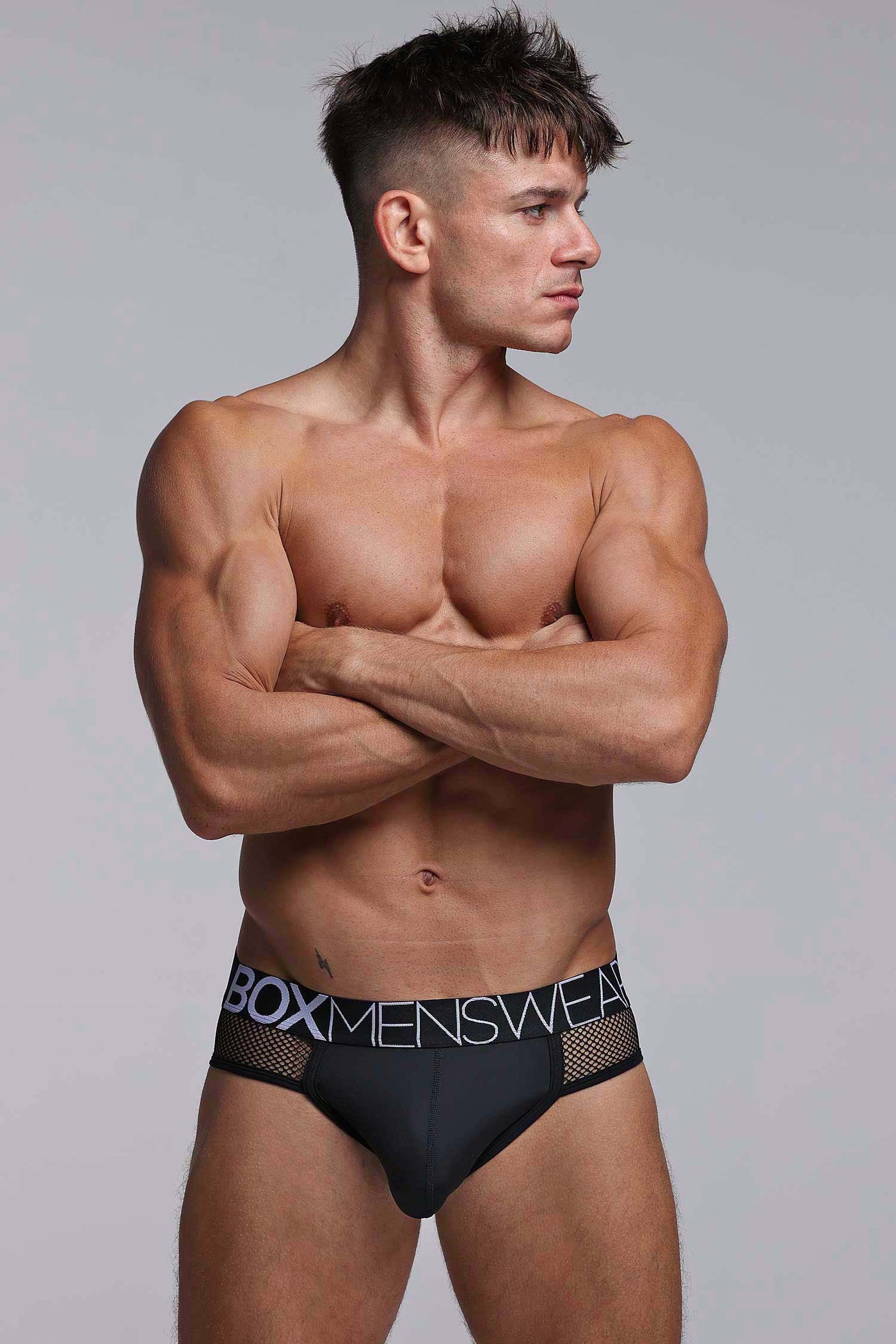 Totally Transparent Varsity Mesh Jockstrap - Direct Black