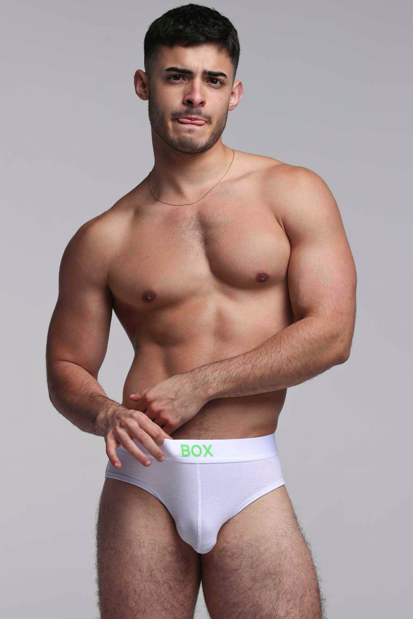 Colour Pop Briefs - White & Green