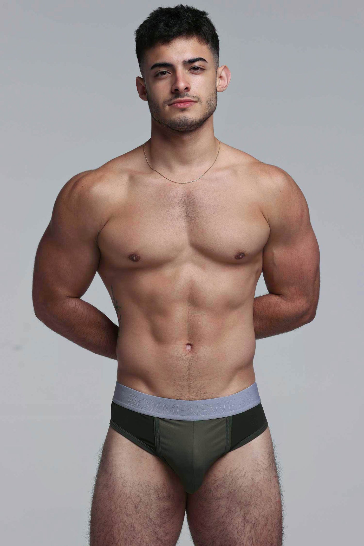 Mesh Panel Briefs - Château Green
